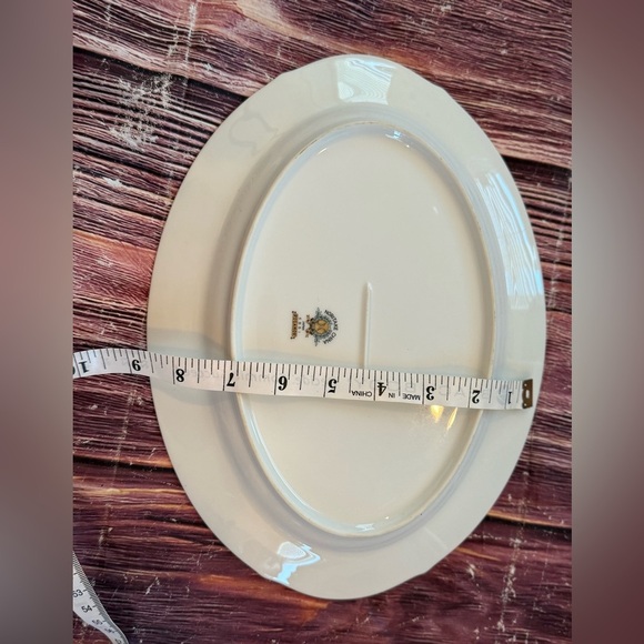 Oval Serving Platter 11-3/4" Handles  Noritake Japan ROSAMOR Pattern - Gray Rose - Picture 2 of 2